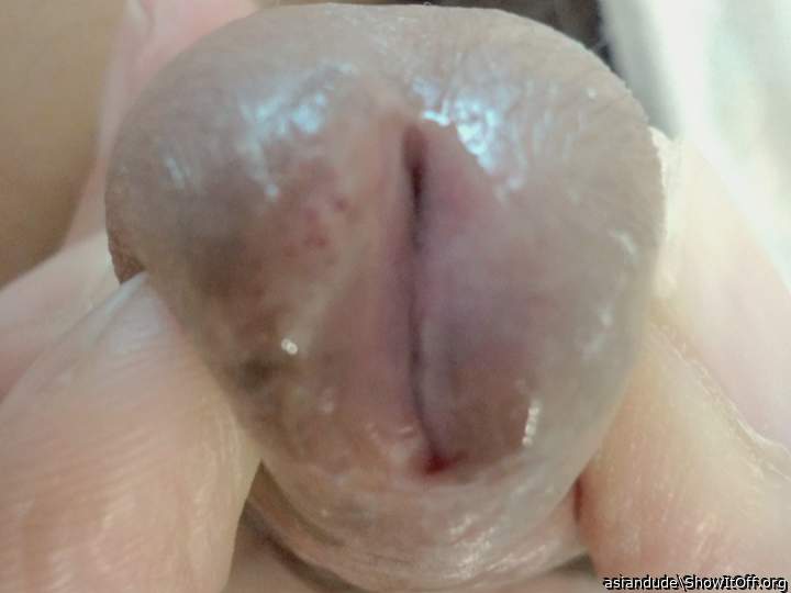 Closeup view of my piss slit