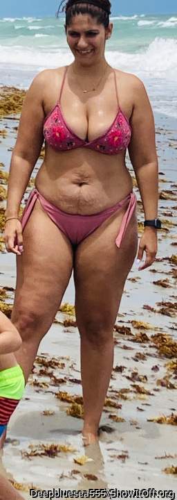 WOW you are so hot! Sexy body, and I like the pink bikini to