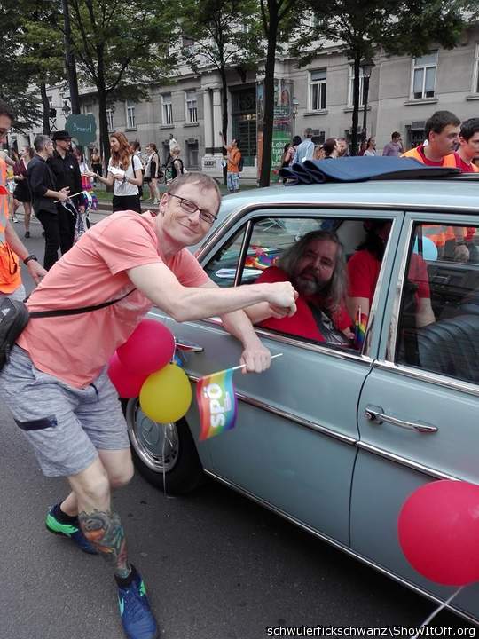 Gay Pride Vienna with Hermes Phettberg