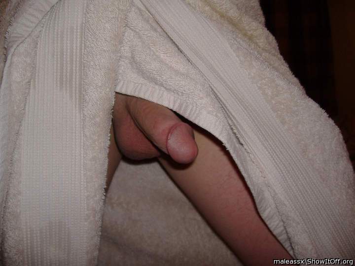 Removing my towel.