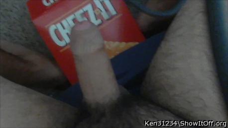 Which is tasty??? The Cheez-it Box or my Jap cock?
