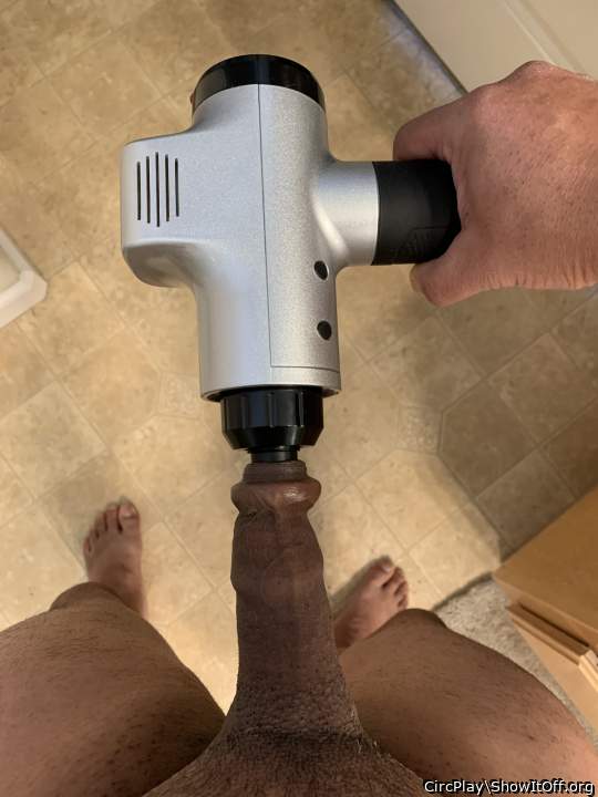 Percussion massager used on my foreskin