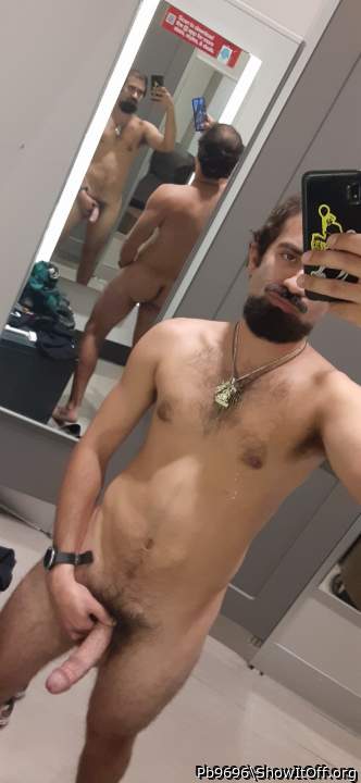 Nude selfie in the target dressing room