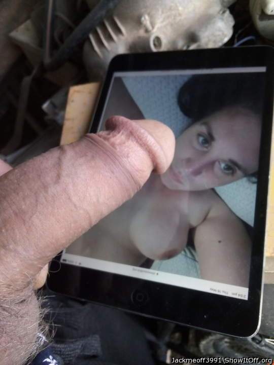 Lucky girl about to get an eye full of cum