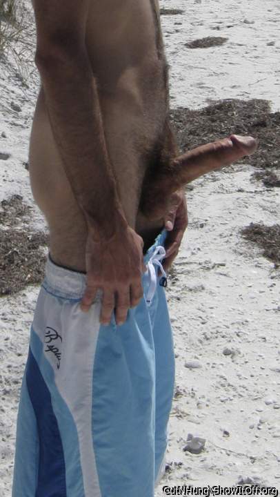 Love my cock out at the beach