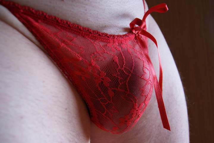Red small thong