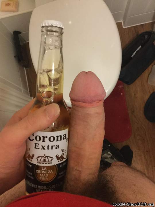 U drink the beer, I'll have your whole cock instead.