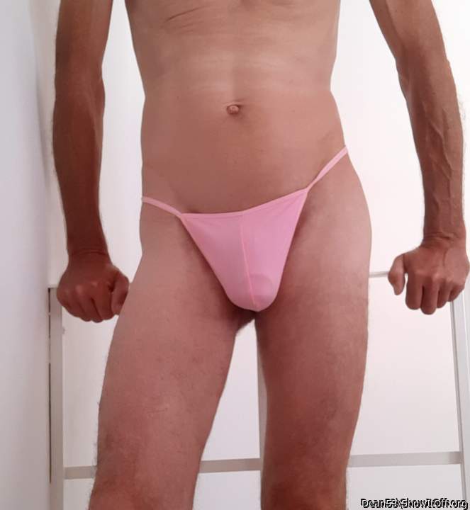 Your cock looks amazing in your pink thong!
