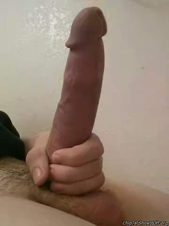 Such a nice big, long hard cock. Needs two hands and my mout