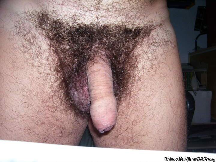 Lovely view of your sexy bush, and lovely hanging uncut peni
