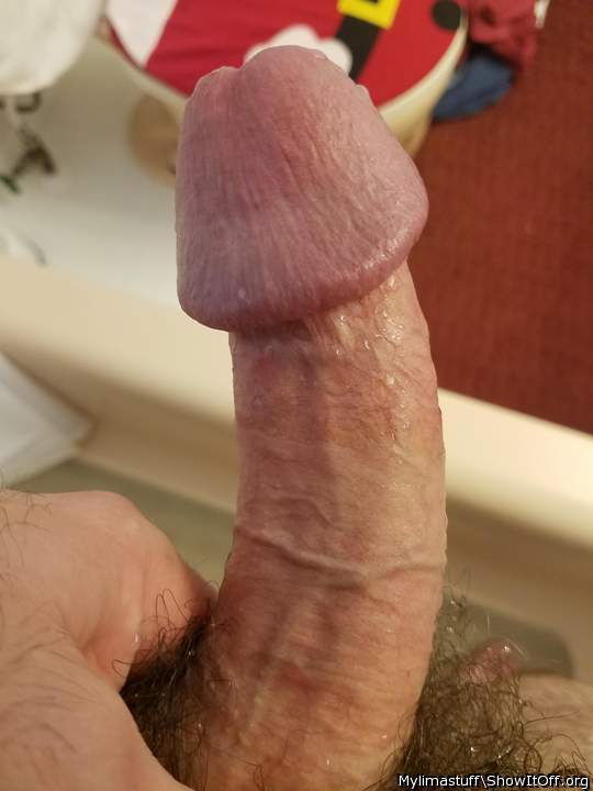 Hudge cockhead and a horny curved cock.