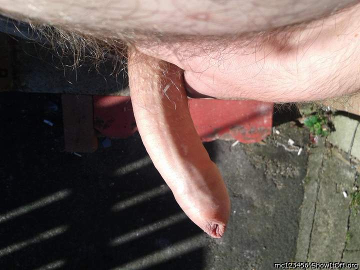 me out side with my cock