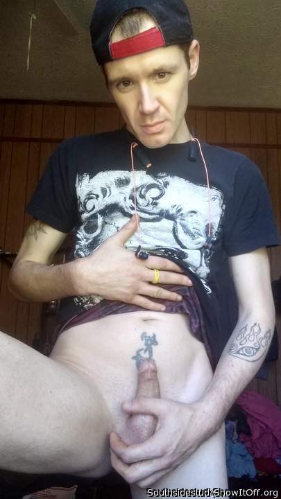 Me with my dick and balls in hand