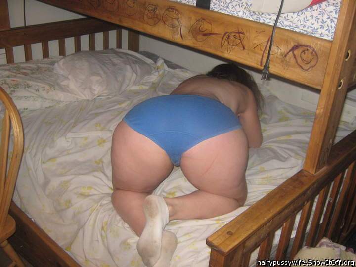 wife's new blue panties