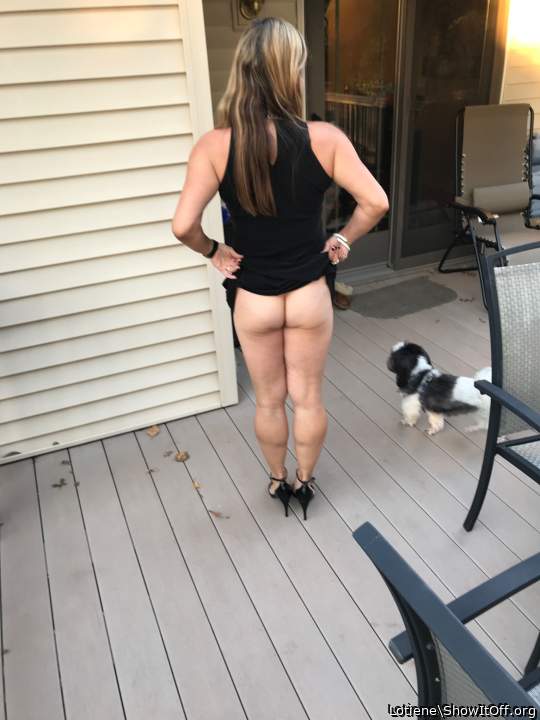 Nothing on under her LBD