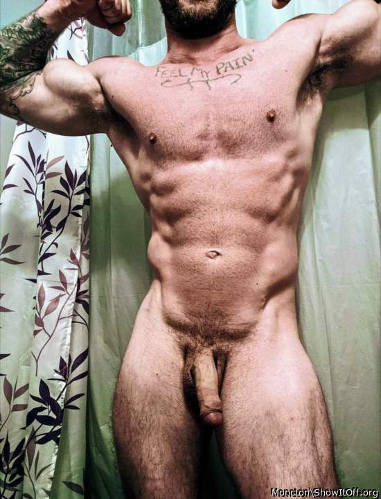 Great muscular body and a nice big cock
