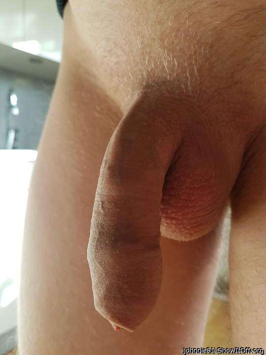 Very well hung; hot smooth cock and and sexy balls  