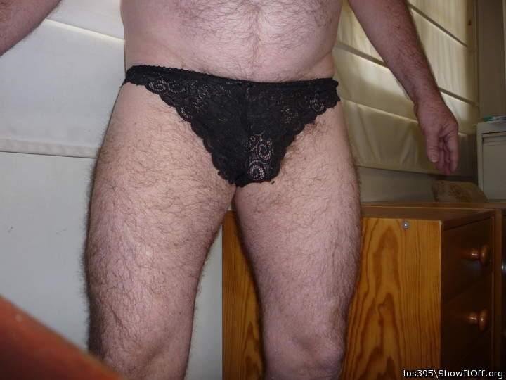 is it better to have my cock inside a black lace thong
