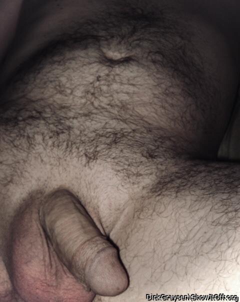 Nice cock and hairy belly 