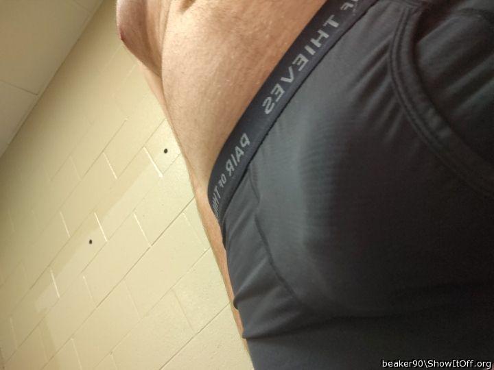 Nice bulge with helmet outline showing clearly