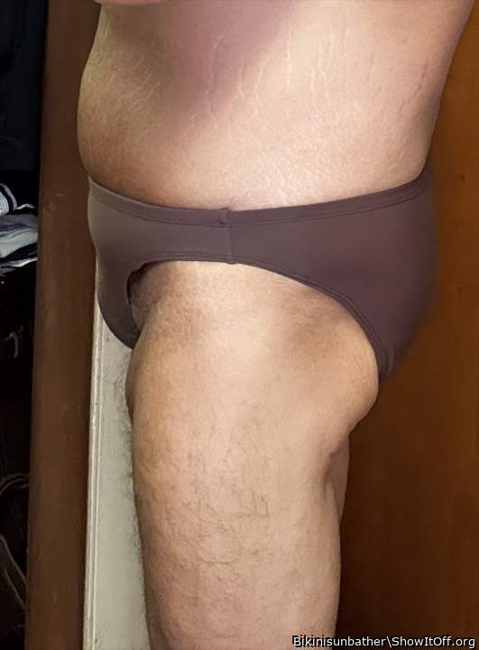 Brown speedo bulge