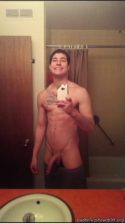 nice cock and muscles 