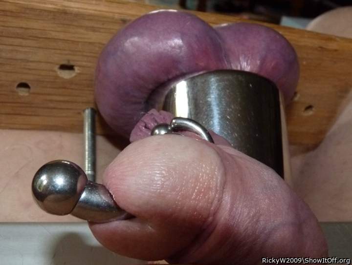 Plugged and engorged, perfect for lots of oral attention.   