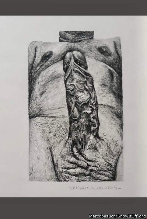 This is the first drawing Ive got done of my penis and I love how detailed it i