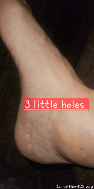 The  3 little holes are subtle and not as noticeable as th