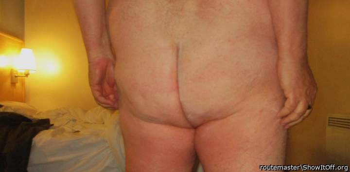 My early morning nude arse, Liverpool hotel room, 30.4.25