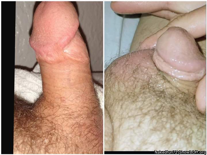 My dick hard and limp. Who thinks both look good