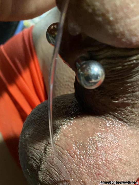 Leaking pre-cum.