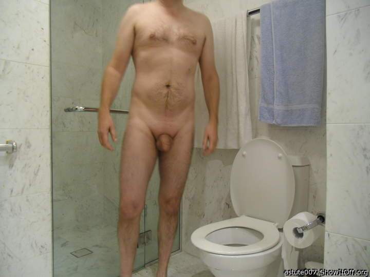 Good looking nude man.   