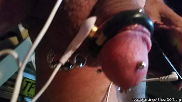 Getting a little electric input, 2 more piercings