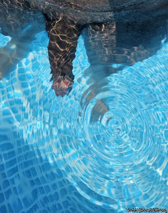 Naked in the pool