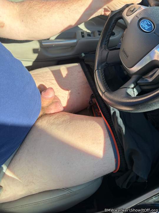 Undressing while driving