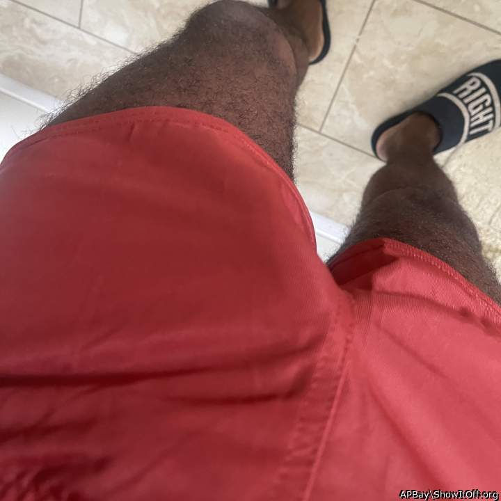 red shorts