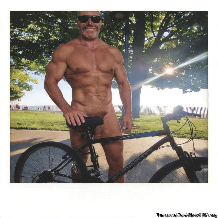 Naked morning bike ride.