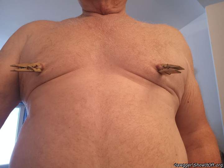 Woof!! Sexy, big tit hot nipple Man