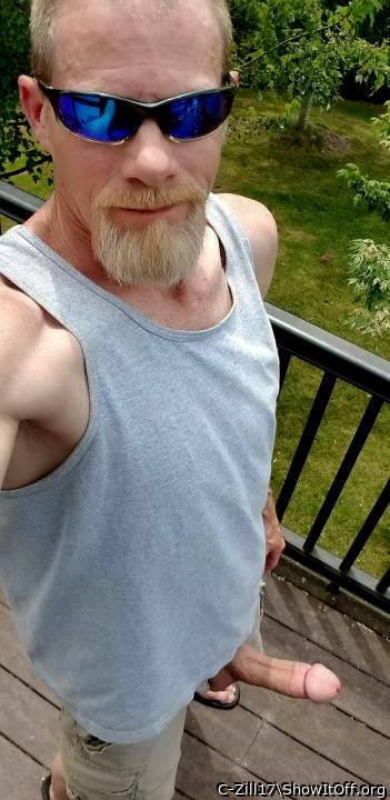 Hanging on the dick, er, I meant deck