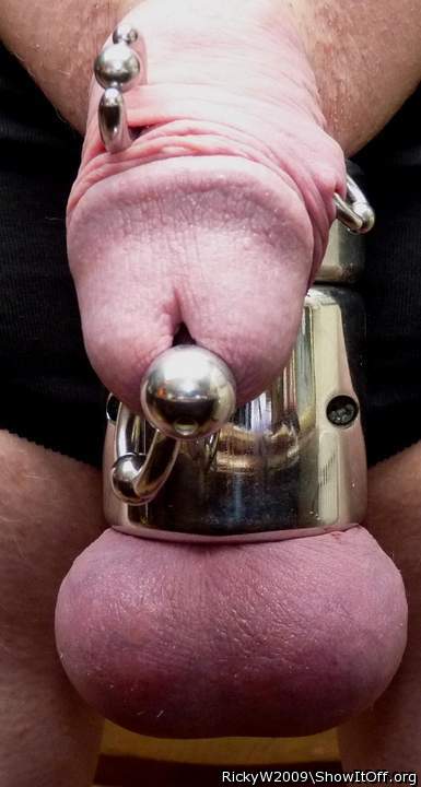 Urethral thru plug, foreskin piercings & ball weights!