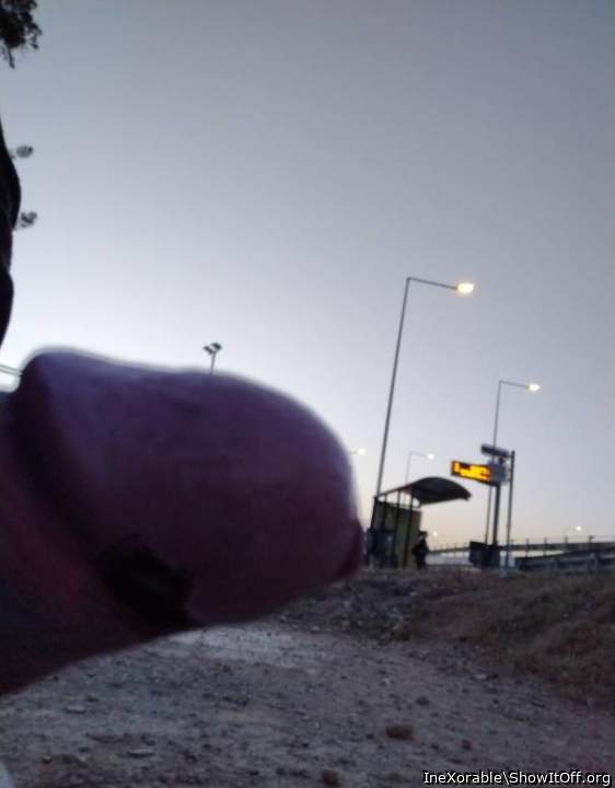 2 hotties on bus station watch me to stroke my cock