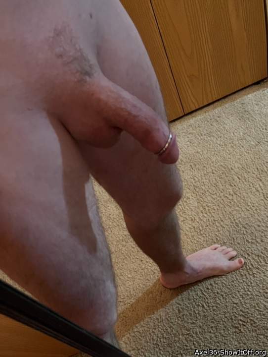 Hot shaved cock with styled pubes. Esxy head ring  