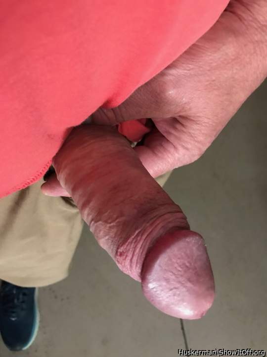 Beautiful, thick cock and a gorgeous, shiny head...  so deli
