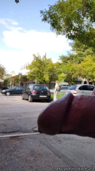 Cock out for a postwoman