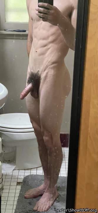 Nice body. Beautiful cock. Great bush.   