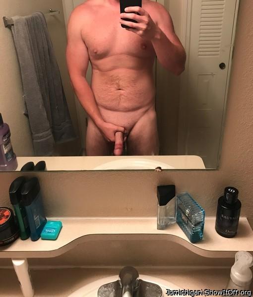 Sexy man in the mirror 