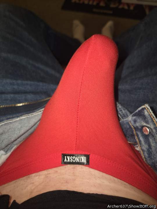 Red cotton thong