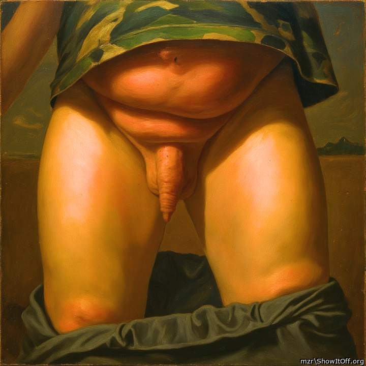 My foreskin uncut dick outdoor summer Art Style