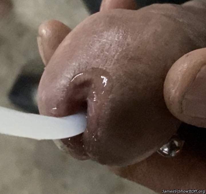 Deep sounding my cock..